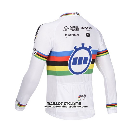 2013 Maillot Ciclismo UCI Mondo Champion Lider Quick Step Manches Longues et Cuissard